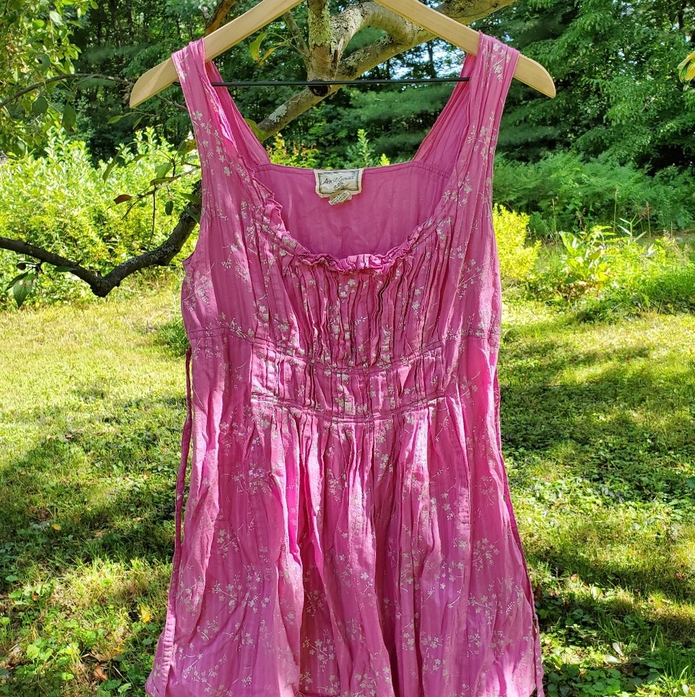 April Cornell pink/silver dress